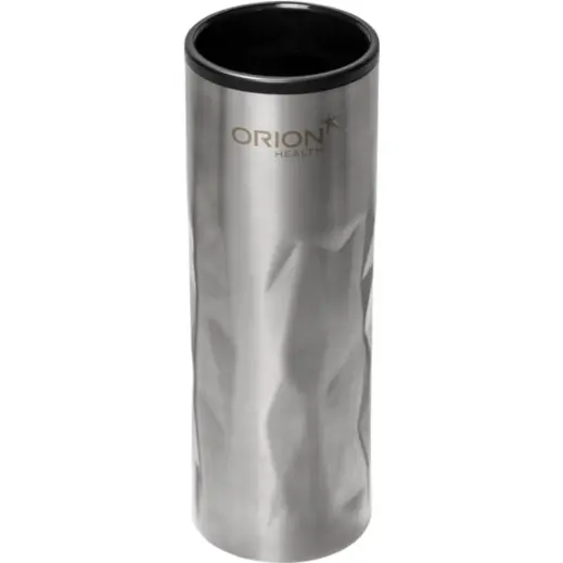 Serendipio Fire & Ice Stainless Steel & Plastic 2-In-1 Tumbler Silver Open